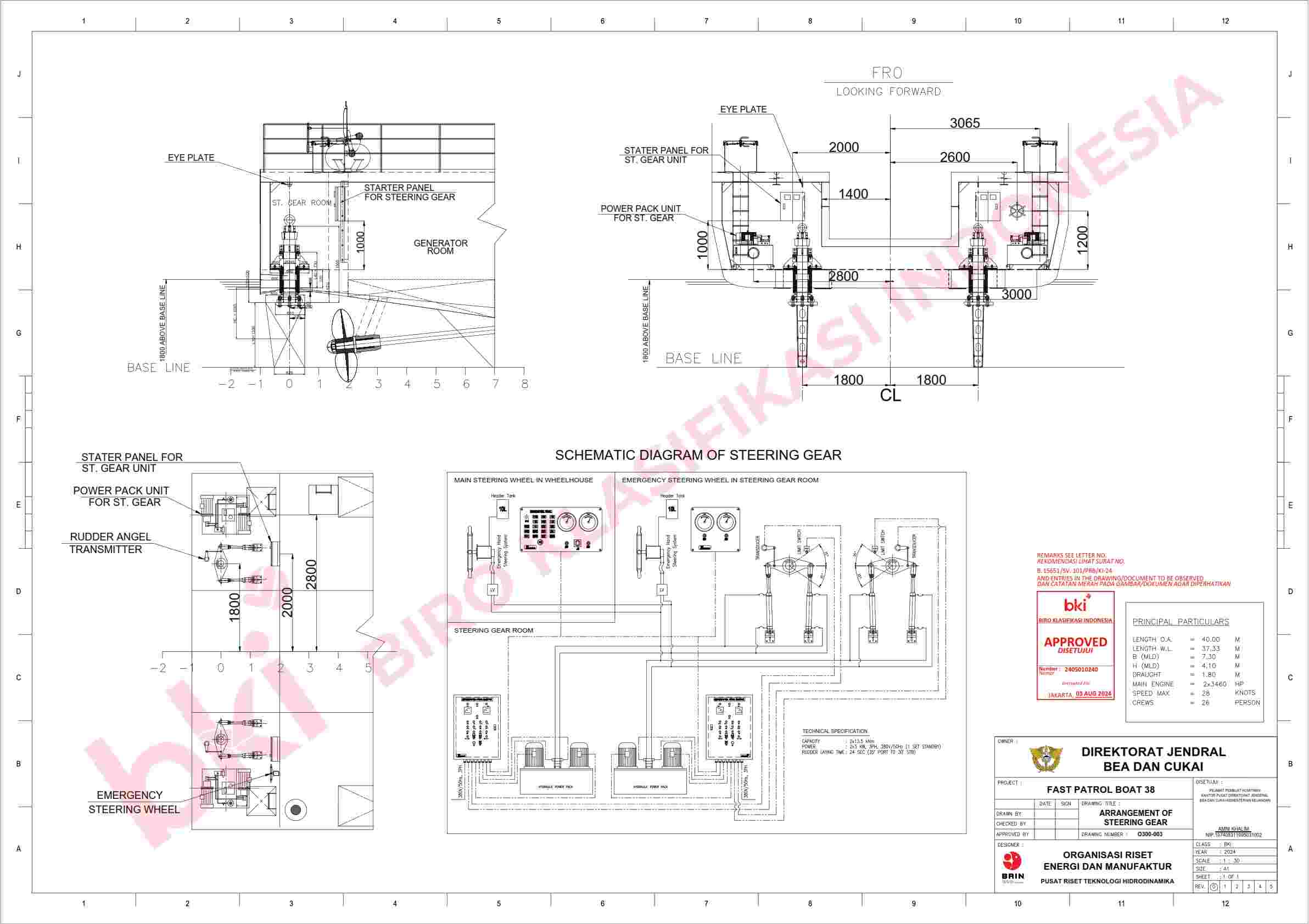 ARRANGEMENT OF STEERING GEAR